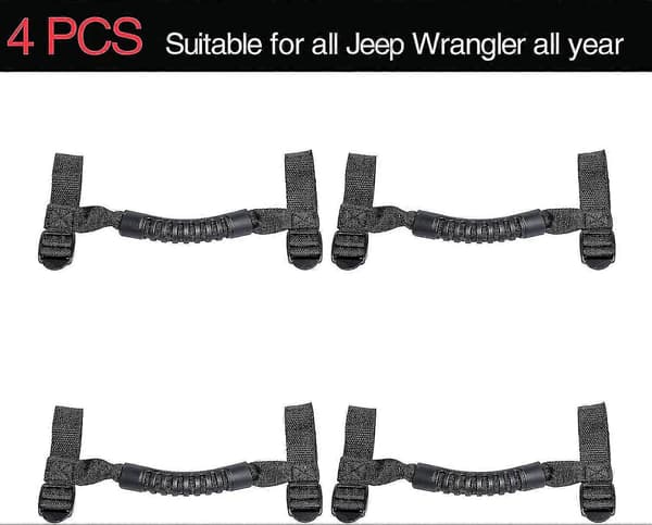 4x Roll Bar Grab Håndtag Gribehåndtag Til Jeep Wrangler Qyroadwolf