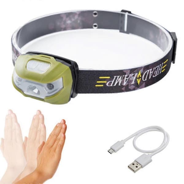 Genopladelig LED pandelampe, Super Bright, 3 tilstande, IPX4 vandtæt