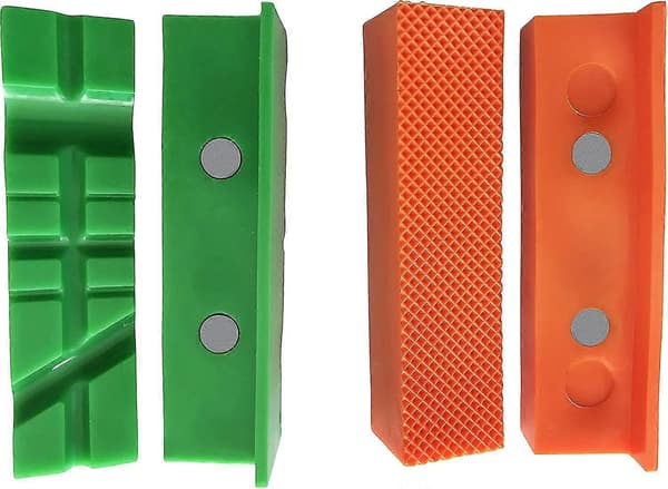 Magnetiska skyddskuddar för skruvstycken - 2 element: 1 multispår och 1 standard 113 mm
