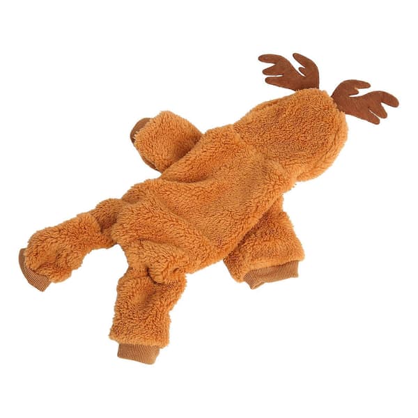 Blød Varm Rensdyr Hunde Hættetrøje Vinter Pyjamas til Jule Cosplay