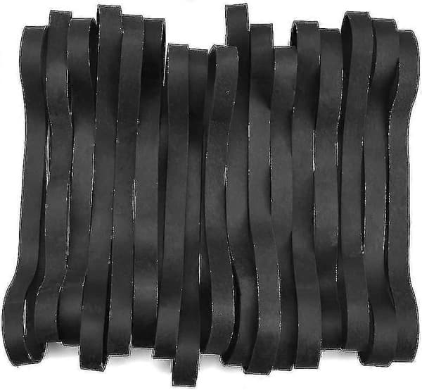 35 st Svarta Elastiska Gummiband Set Med Stora Tjocka Elastiska Band Hållbara Sopor