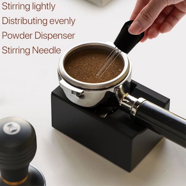 Kaffeomrörare Tamper Distributor WDT Verktyg Espresso Nål Omrörare Omrörningsverktyg med Stativ