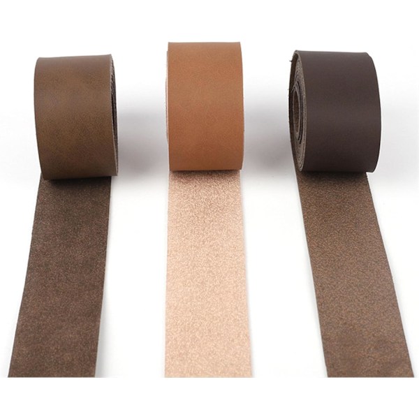 Mikrofiberläderrem 2 Meter Lång för Konst & Hantverksprojekt Kläder Smycken Inpackningsverktyg dark coffee 2.5cm