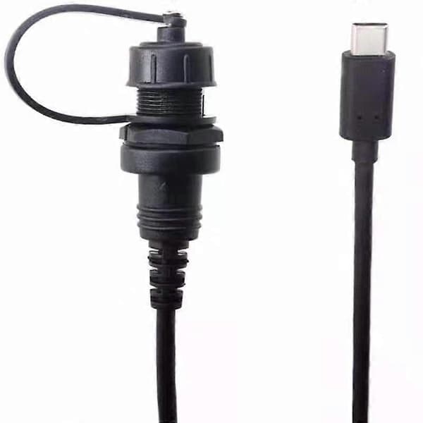 Usb 3.1 Type-c C Hann Til Hunn Flush Panel Mount Skjøte Vanntett Kabel Bil