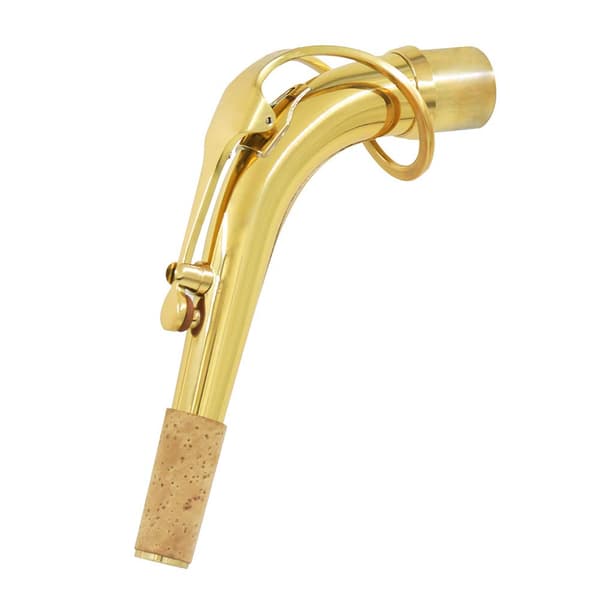 Böjd hals i mässing för altsaxofon