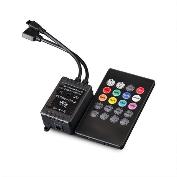 20-tasters infrarød LED RGB musikkontroller