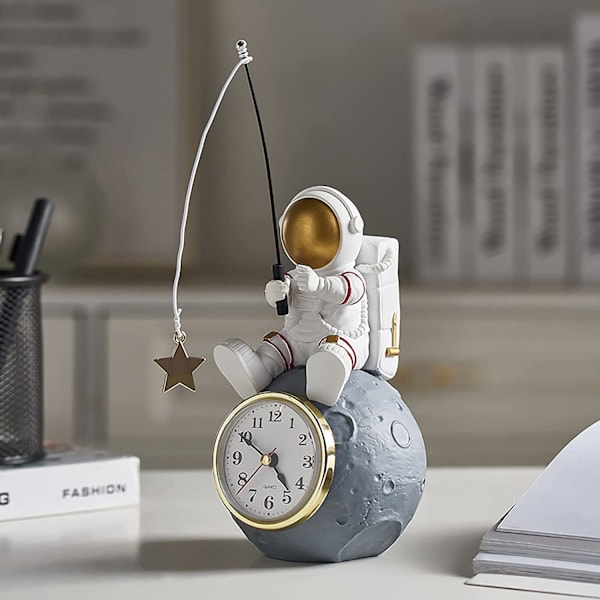 Astronautfigur Klocka för Skrivbord & Hylla, Batteridriven