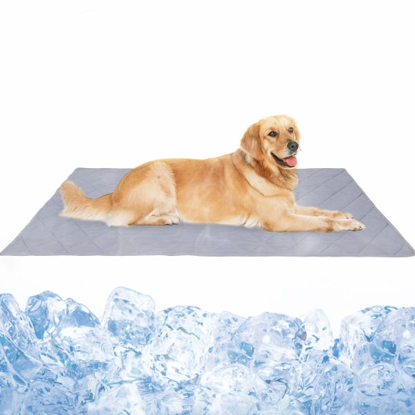 Lemmikkieläinten viilentävä makuumatto, 80 * 110 cm Cool Touch koiransänky (harmaa)