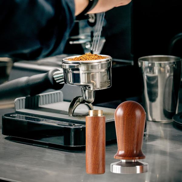 Espressokaffe Tamper och Omrörare, Pressverktyg för Barista, Espressomaskiner, 53mm