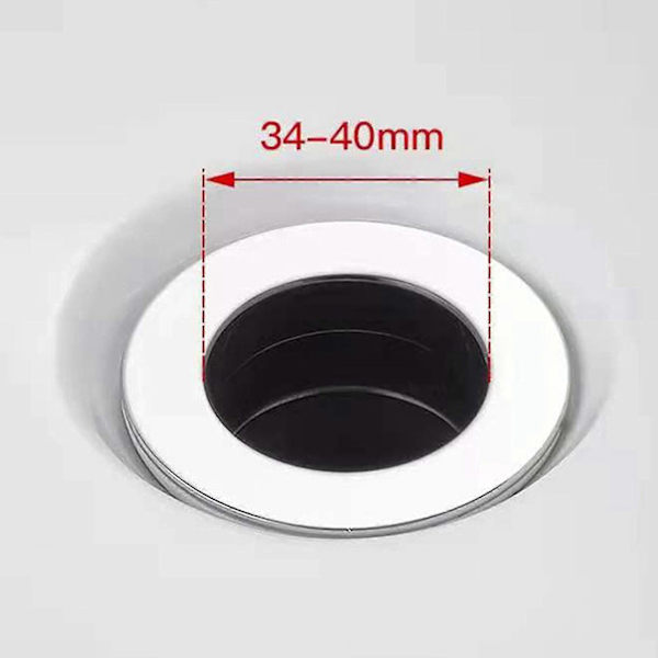 Universal Vaskeskum Bounce Drain Filter Pop Up Badeværelsesvask Drain Prop Ny