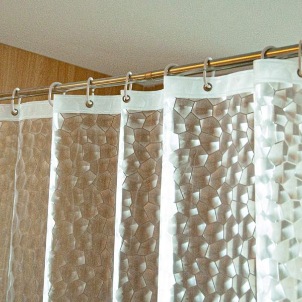 Selkeä suihkuverhon vuori Water Cube 72x72 tuumaa