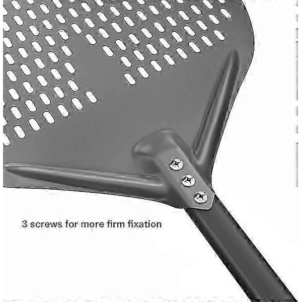 14\" Perforerad Pizzaspade Långt Skaft Hårdanodiserad Aluminiumoxid Pizzaspade Super Stor Pivot Pizzaspade Professionell