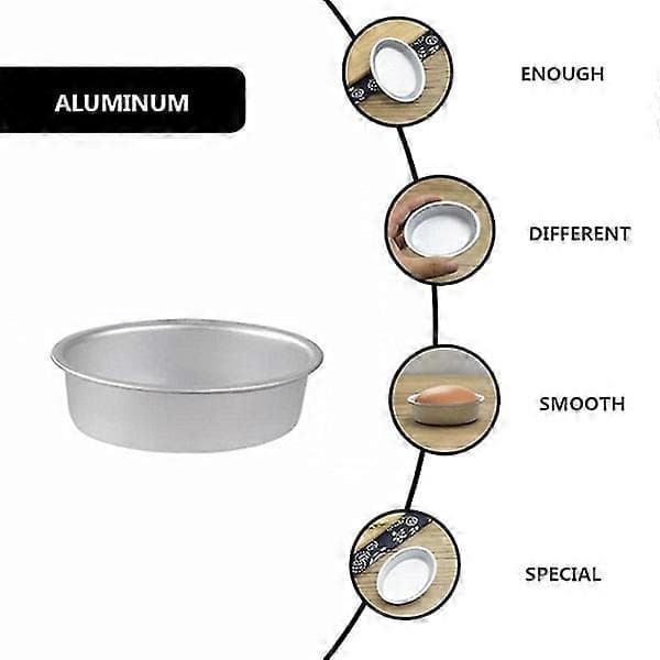 10st Mini Oval Äggform Aluminiumlegering Metall Ostbricka Kakform Form Form Pudding Geléburk