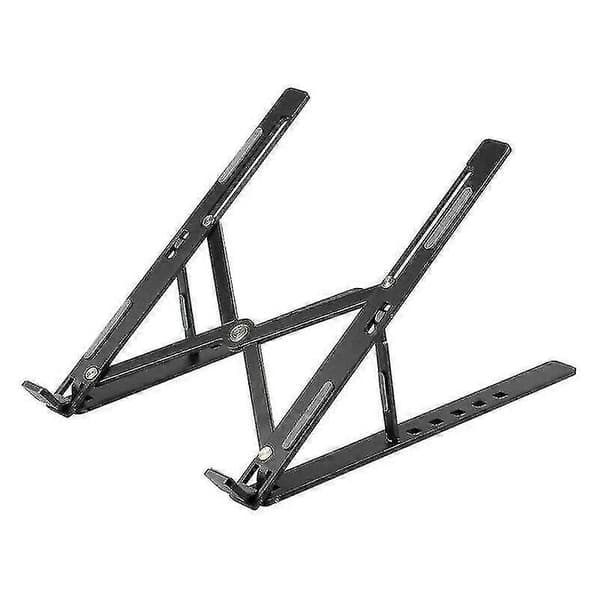 (Sort) Bærbar Justerbar Laptop Stand Tablet Holder Skrivebordsforhøjer til Notebook Macbook