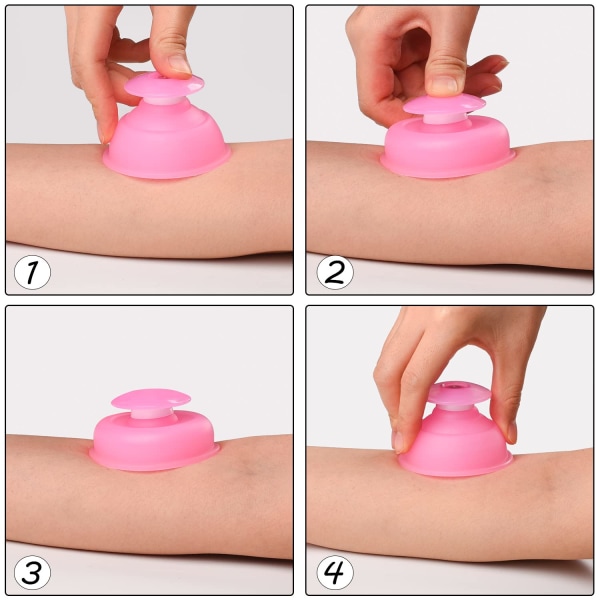 6 st silikonkoppar terapi set koppar enhet