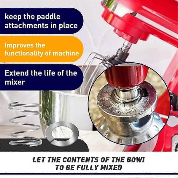 8Pack Fjær og Skive for KitchenAid-miksere - Rustfrie stål reservedeler for KitchenAid Stand