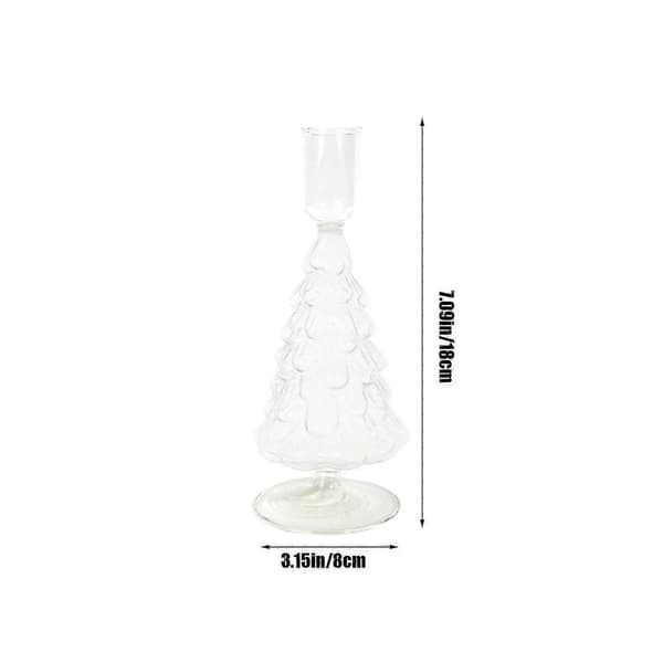 Julepynt Hvite Juletre Lysestaker Julepynt Skrivebord Glass Juletre Julebordpynt