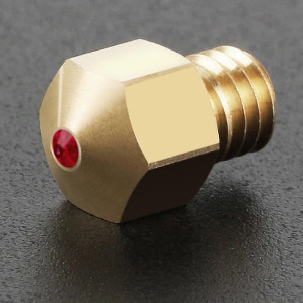3D-printer 0,4 mm dyse rubin 1,75 mm printdyser til PETG ABS PET Peek