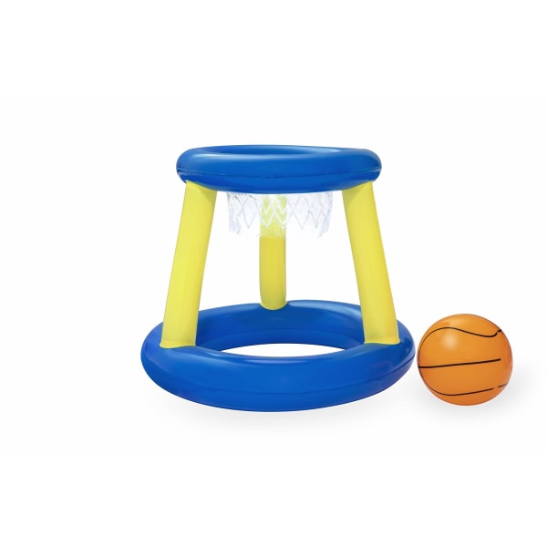 Oppustelig basketball svømmesæt, flydende poolspil, orange
