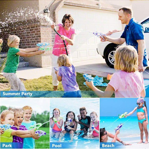 Vattenpistoler för barn, 3-pack Super Water Gun Soaker Small Cool Blaster Utomhus Strand Trädgård Leksak Pool Bad Party Vattenstrid Leksaker