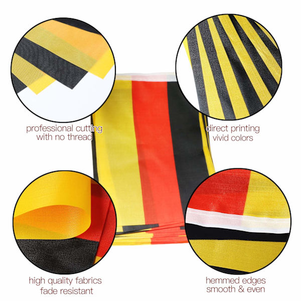 2-pack VM-landslagets topp 32-landsflaggor (tyska) Germany