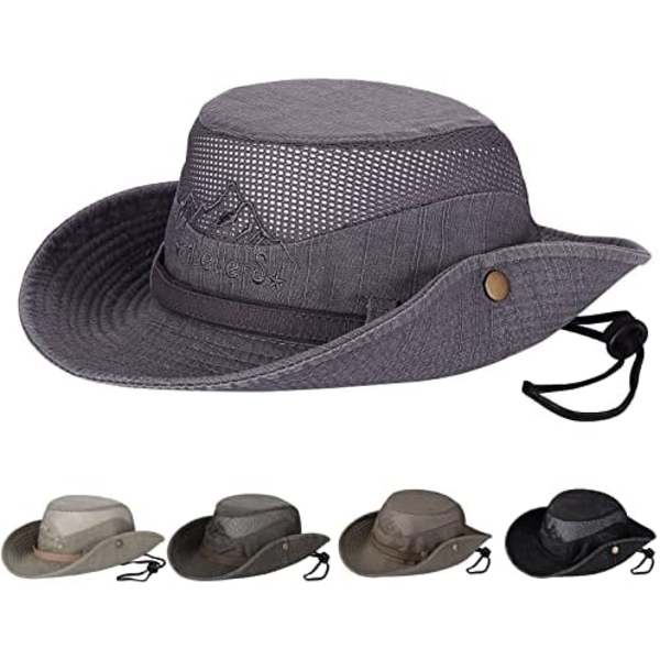 Solhatt UV-skydd Bucket Hat Sommarhattar (Grå)