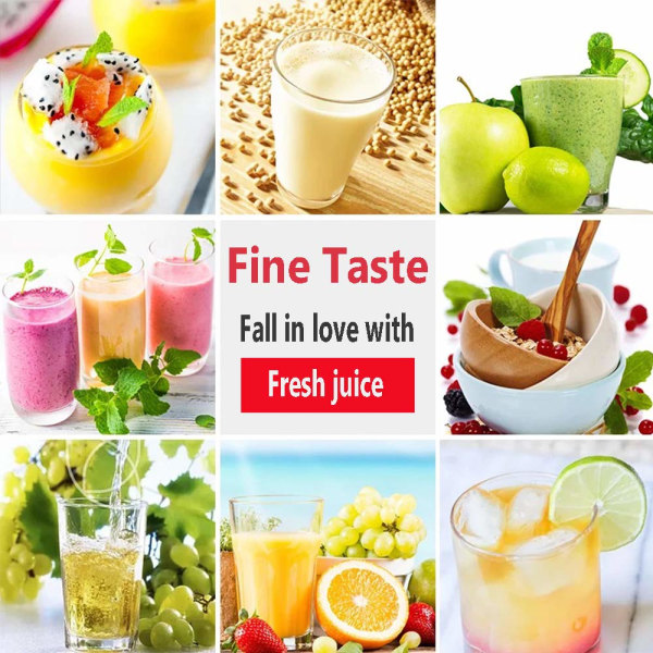 Bærbar Blender, Mini Smoothie Blender Milkshake Juicer Kopp Babymat Maker, Oppladbar med USB 380ml Seks Blad