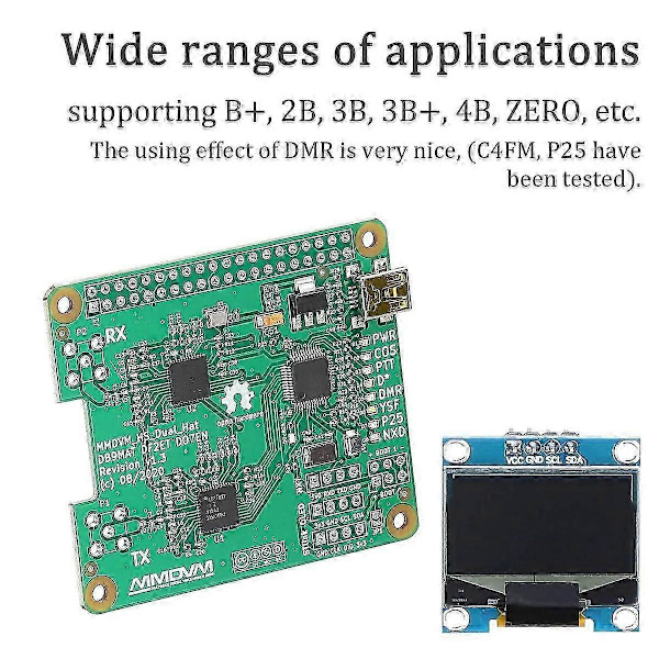 Duplex Hotspot Board med OLED-skærm Support DMR P25 D Star Mini Relay Module Support UHF VHF til
