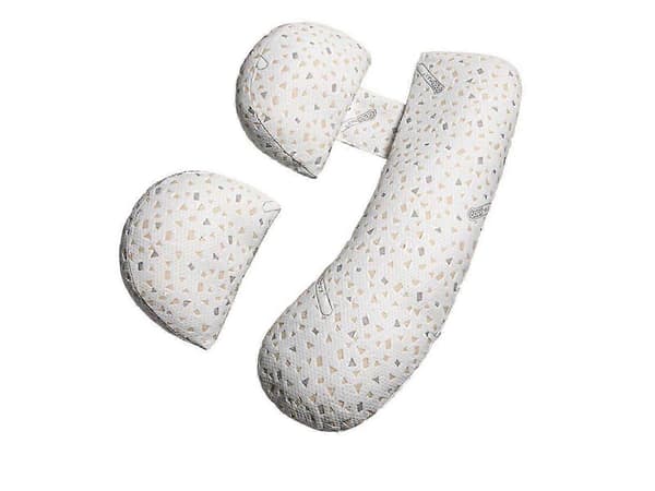 Graviditetsputer for dobbel bruk, sovepute for gravide, midjestøttepute, hvit