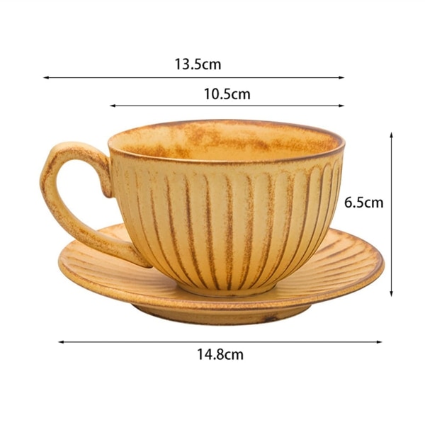 Kaffe Te Kopp og Skål Sett Bone Kina Keramikk Europeisk Stil Latte Kopper Tekopper Utsøkt Frokostkopp Gi til Sønn Par
