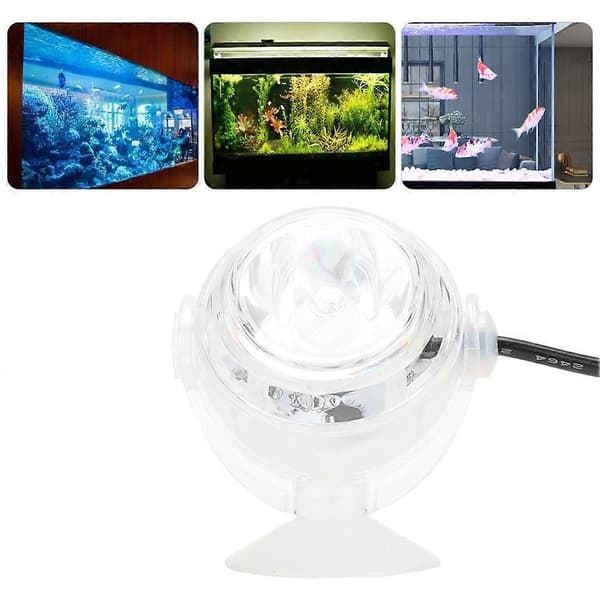 Vanntett Senkbar LED Akvarium Nattlys Fargerik Gradient 100-240V EU Plugg