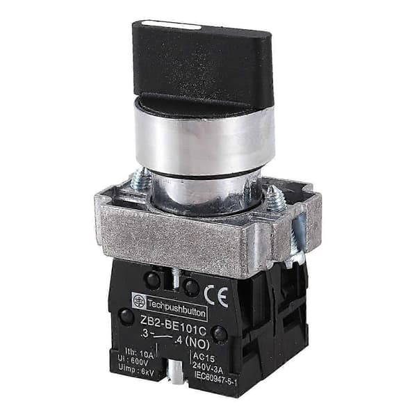 22mm Låsende 2 NO 3-Posisjon Rotary Selector Velgerbryter ZB2-BE101C
