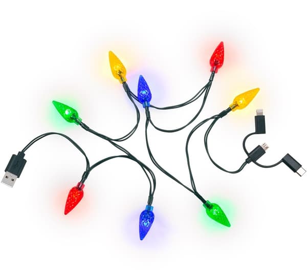 USB-ladekabel til smartphone med LED-lys
