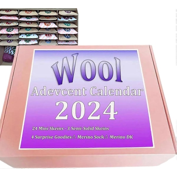 Ull-Adventskalender 2024, Garnvirkad Adventskalender, 2024 Virkad Adventskalender