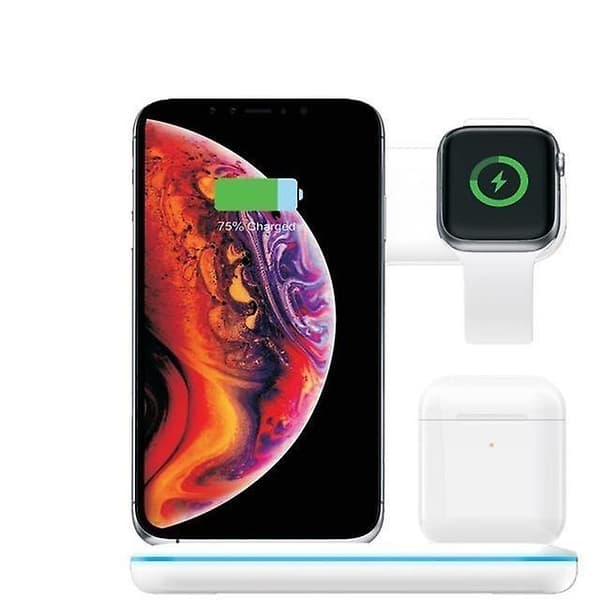 3-i-1 Universal 15w Qi Trådløs Lader For Iphone 11 Pro Max F