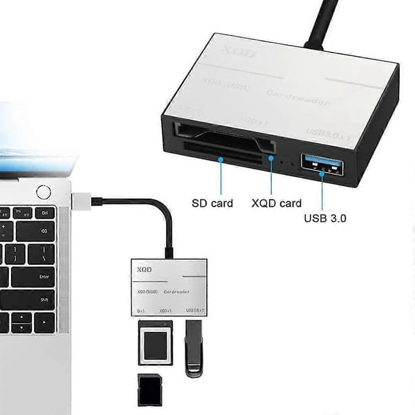 Højhastigheds Mini Usb Hub Usb 3.0 Dockingstation Med Ms/Sd/M2/Tf Kortlæser