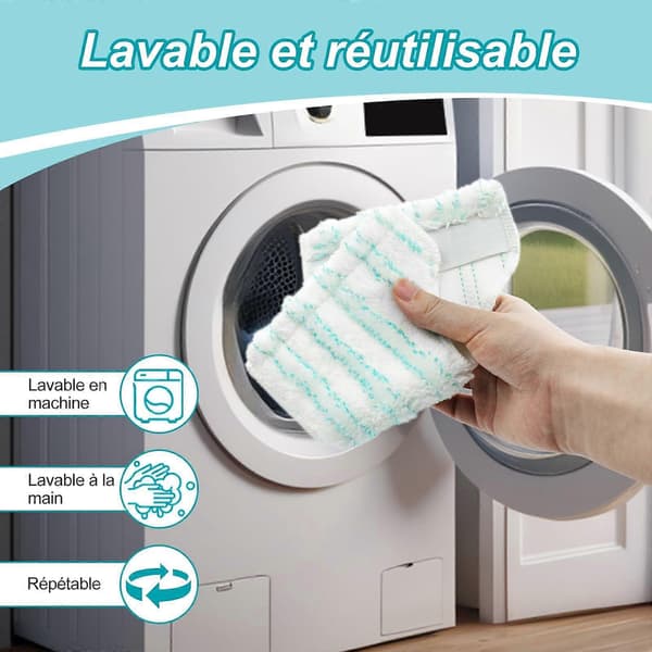 5-Delars Mikrofiber Ersättningsduk för Badrumsrengöring