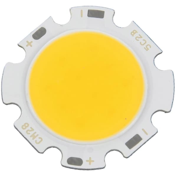 4x 5W Chip Rund COB Super Starka LED-lampor Varmvit DC15-17V