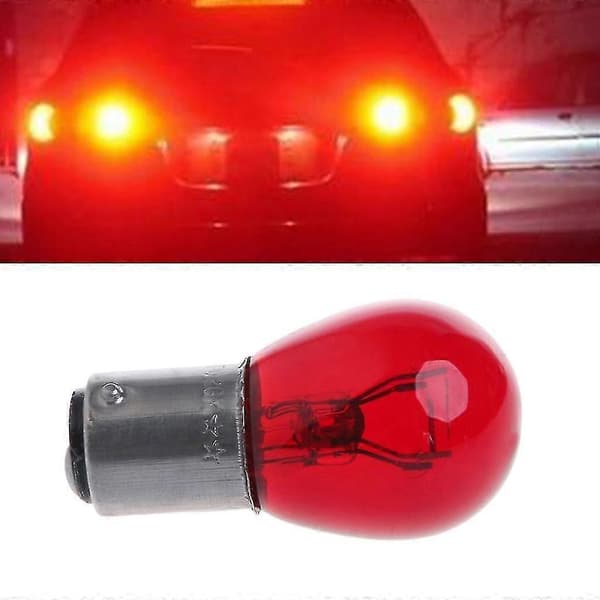 til DC 12V 5W Motorcykel Bremselyspære Indikatorlampe Stoplys Rødt Glas
