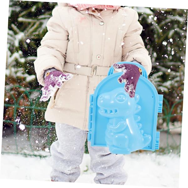 2 st dinosaurie snöbollsmaskin snöfort byggsten dinosaurie snöformar snögubbe tillverkare klämmor dinosaurie snöglob snöbollsmaskin