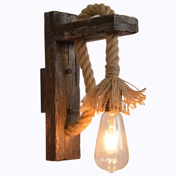 Industriell LED vegglampe E27 sokkel, vintage hamperep