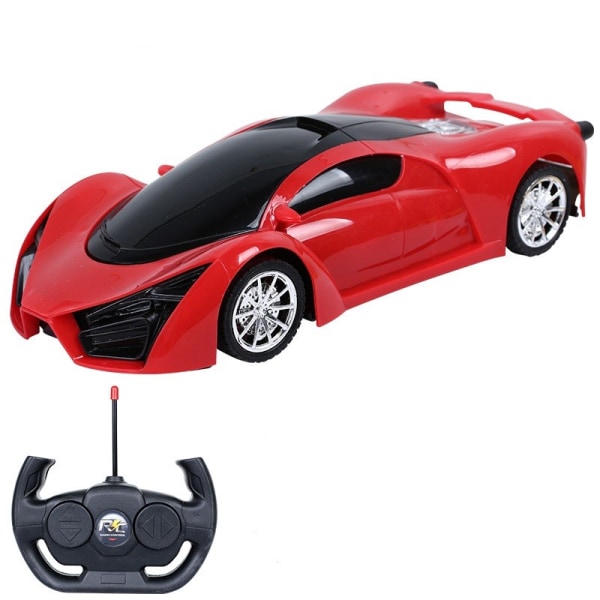 Rc bil 1/16 skala højhastigheds superracer legetøjskøretøj (rød)