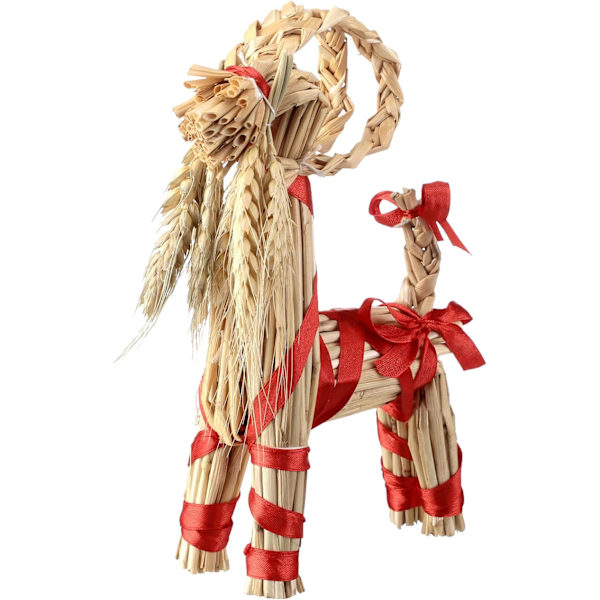 Julebukk i halm - Skandinavisk julepynt i halm - Geit - Julegeit - Halm ornament - Svensk for jul - Hjem - Utendørs - Bursdagsfest
