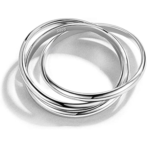 Minimalistisk 925 Silver Ring-Dam, storlek 7