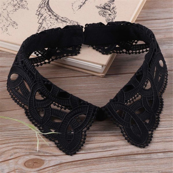 Kvinners falsk krage elegant blomst blonder falsk falsk krage krage klassisk all match bluse pan krage retro for sommerferiefest