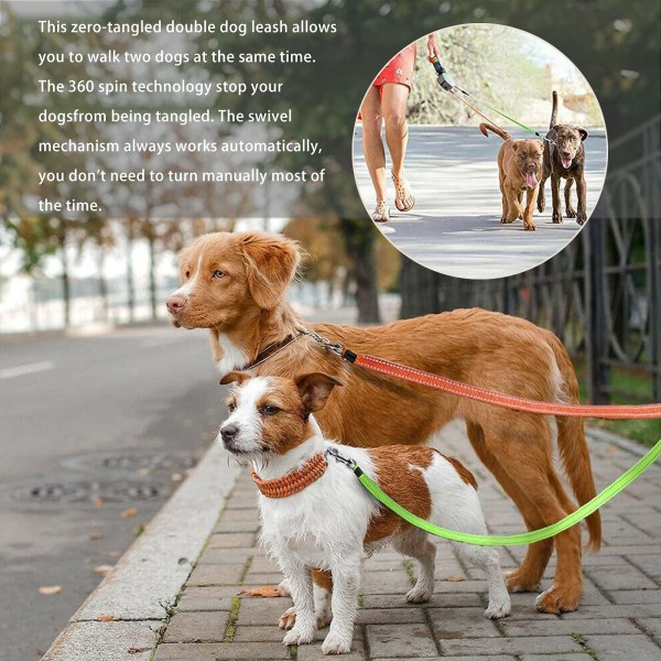 Dog Lead, 2*3m Head Automatic Extendable Traction Leash