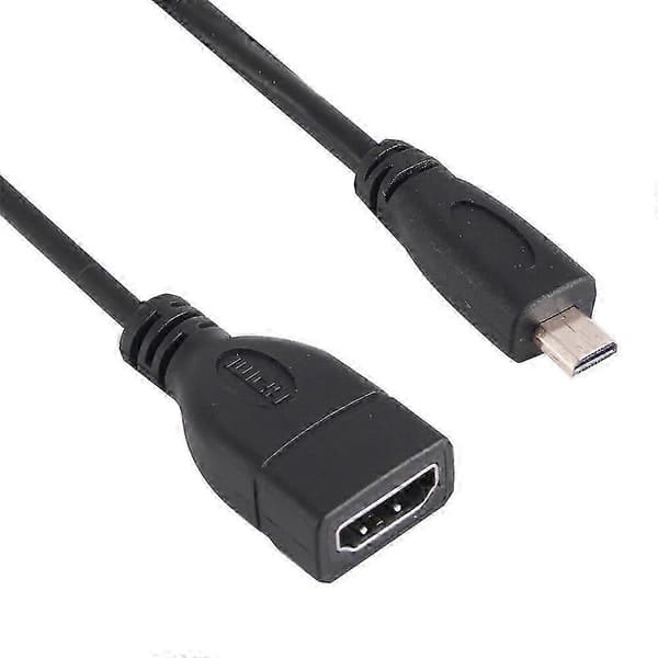 17 cm Micro HDMI -uros HDMI-naarasadapterikaapeli