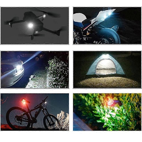 Trådlösa LED-blixtljus med hög ljusstyrka, 7 färger uppladdningsbara blinkande ljus, Anti-kollisions nattljus för cykling 1 st 1 light