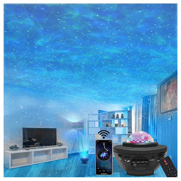 Stjerneprojektor LED Galaxy Lys Projektor Bluetooth forbindelse