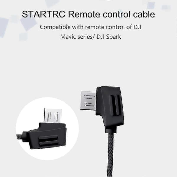 STARTRC Type-C til Micro-kabel datakabel Edition 527 til DJI Mavic Mini/Mavic Pro/Mavic Air/Spark fjernbetjening